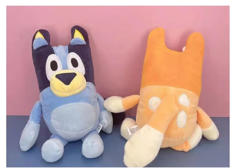 28cm Kawaii Anime Bluey Family Bingo Dog Music Figure Plush Toys Stuffed Animals Toy For Children Holiday Gifts