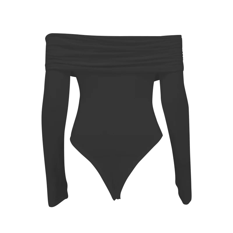 Women's Bodysuits Autumn New Black Sexy Backless Solid Corset Slim Fashion Crossed Bodysuits Long Sleeves Casual Knitted Rompers