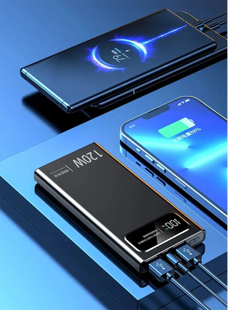 Xiaomi 120W PowerBank Super Fast Charging 200000mAh Large Capacity Portable Emergency Battery Supply Mobile Power For IPhone New
