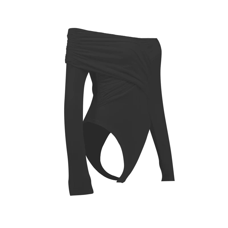 Women's Bodysuits Autumn New Black Sexy Backless Solid Corset Slim Fashion Crossed Bodysuits Long Sleeves Casual Knitted Rompers