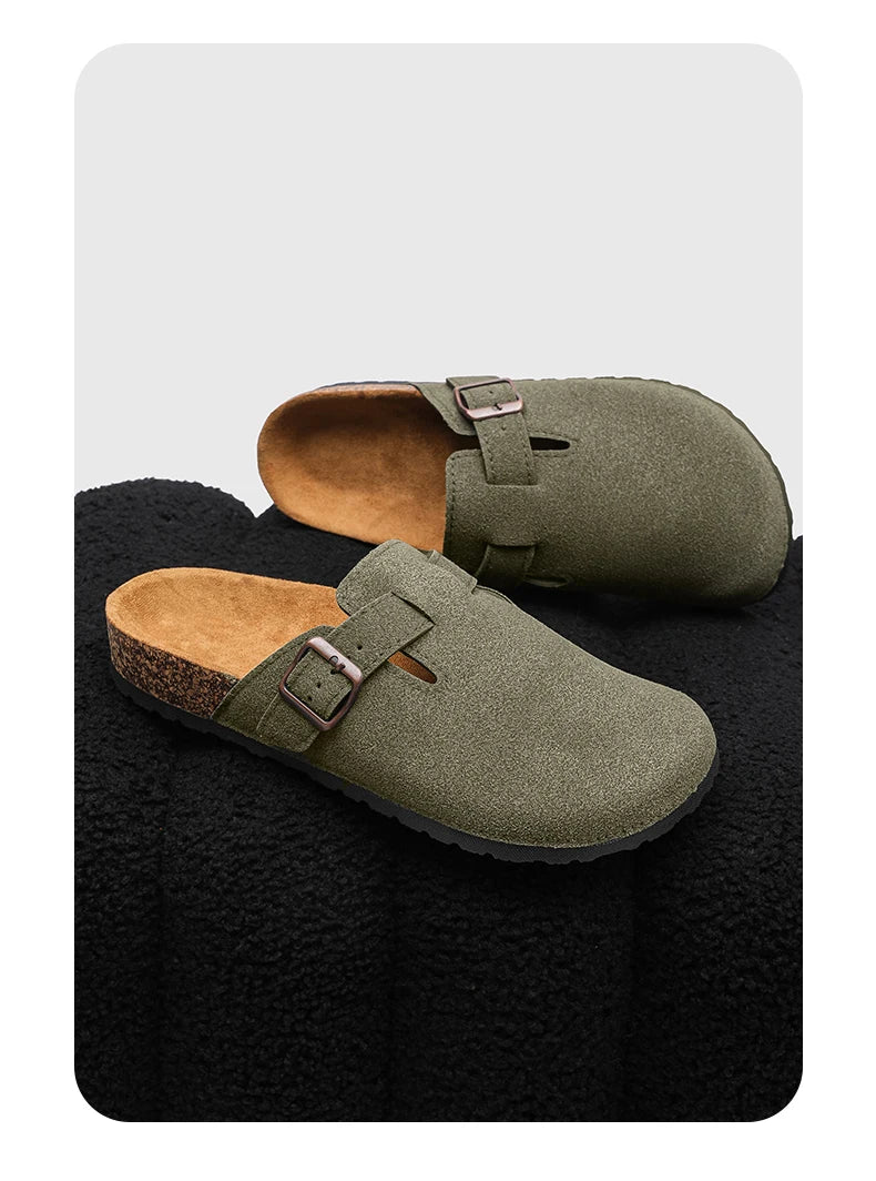 2025 Men Mules Shoe with Arch Support Unisex Classic Beach Birkenstok Mens Shoes Men's Suede Sandals Retro Cork Clogs