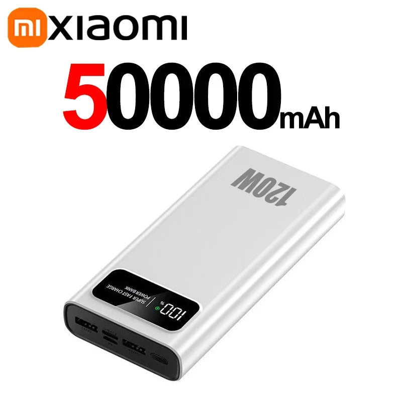 Xiaomi 200000mAh LED Digital Display Power Bank High Capacity 120W Super Fast Charging Portable External Battery For IPhone New