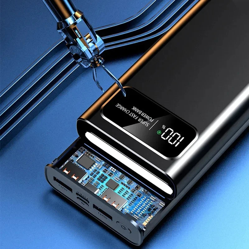 200000mAh Power Bank 120W Super Fast Charging Ultralarge Capacity With LED Digital Display Portable External Battery For Phones