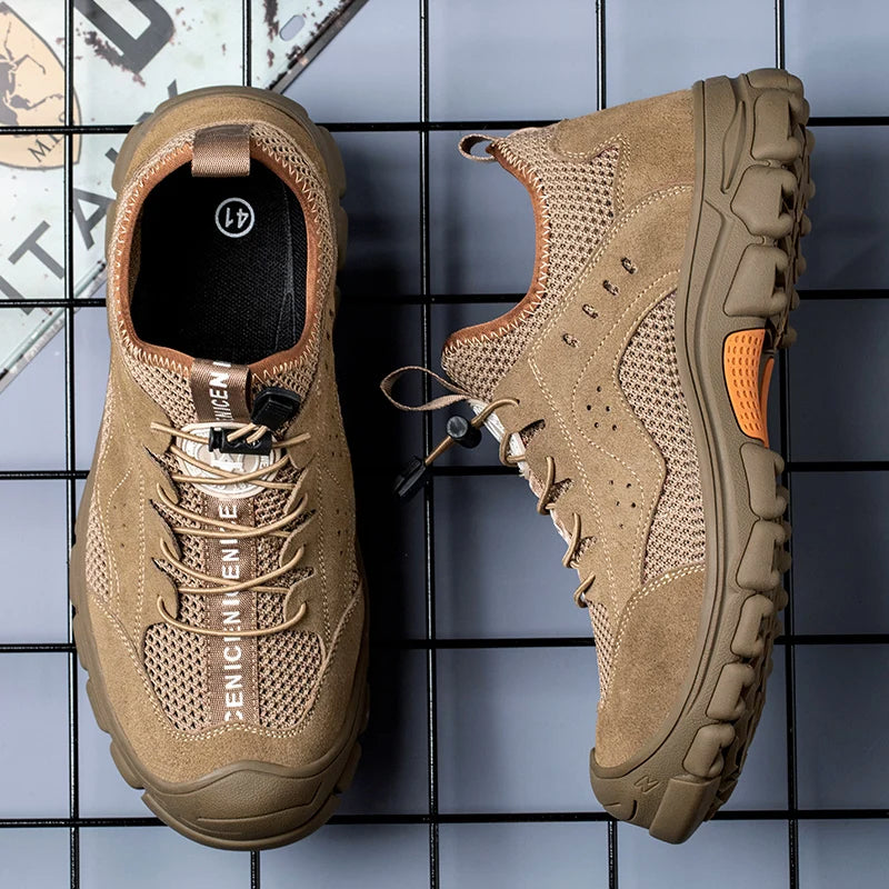 2025 Summer Safety Shoes Men Anti-puncture Work Sneakers With Steel Toe Cap Indestructible Shoes Breathable Male Shoes Anti-slip