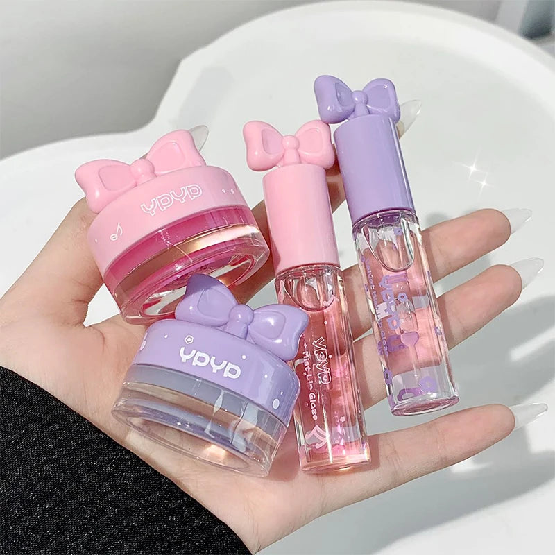 YPYP Zhencui Lip Care Set Moisturizing Water Light Jelly Day and Night Thick Apply Female Lip Balm 3.8g+2.8ml
