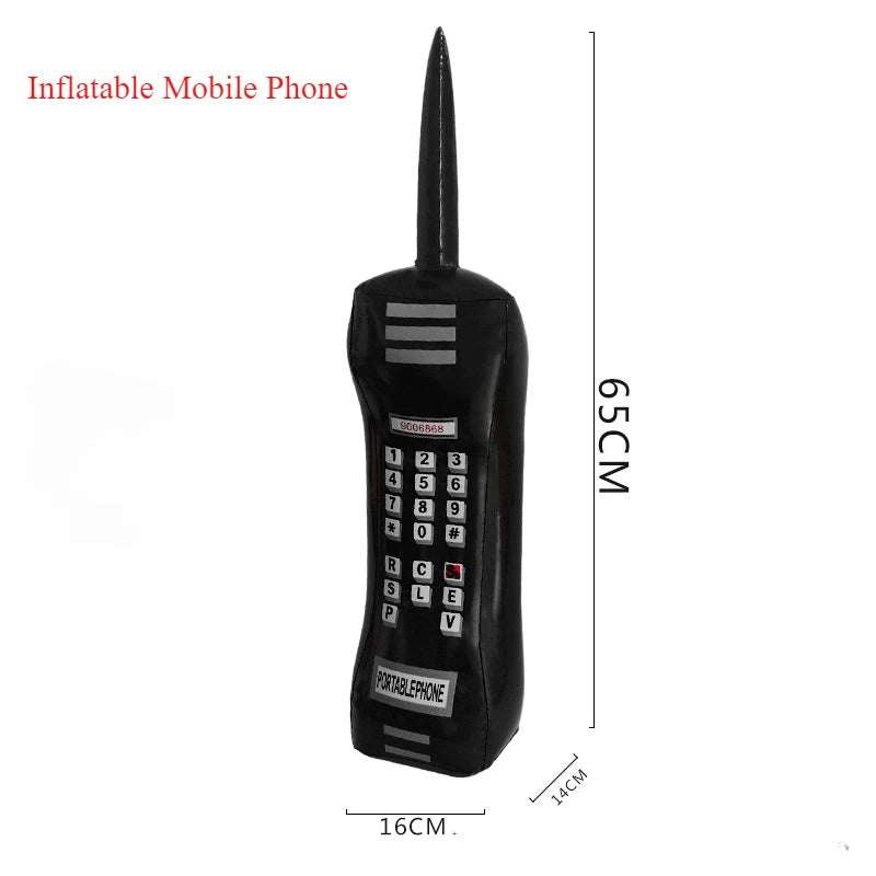 2 Pcs Set Of 90s Inflatable Radio Toys, Party Decorations, Phone Shaped Balloon Toys Hip-Hop Themed Disco Birthday Party Props