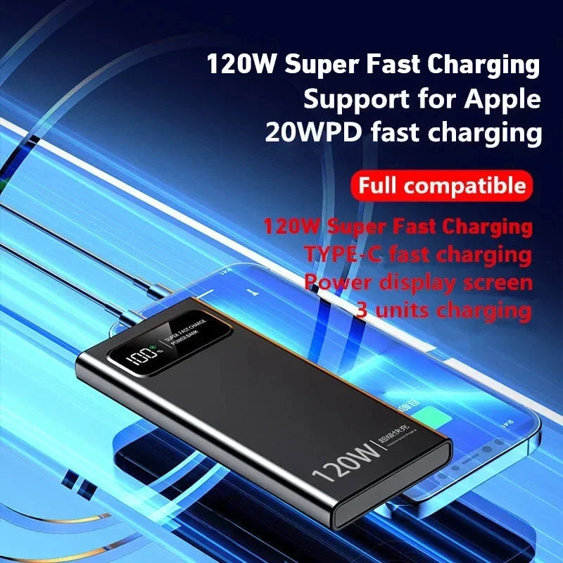 Xiaomi 120W PowerBank Super Fast Charging 200000mAh Large Capacity Portable Emergency Battery Supply Mobile Power For IPhone New