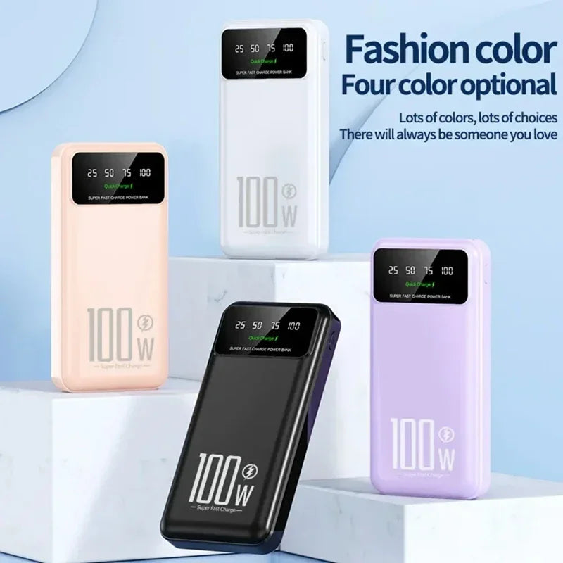 Xiaomi PowerBank 50000mAh High Capacity 100W Fast Charging Portable Charger emergercy Battery supply Powerbank for iPhone Huawei