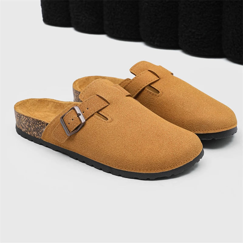2025 Men Mules Shoe with Arch Support Unisex Classic Beach Birkenstok Mens Shoes Men's Suede Sandals Retro Cork Clogs