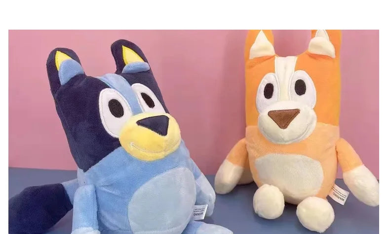 28cm Kawaii Anime Bluey Family Bingo Dog Music Figure Plush Toys Stuffed Animals Toy For Children Holiday Gifts
