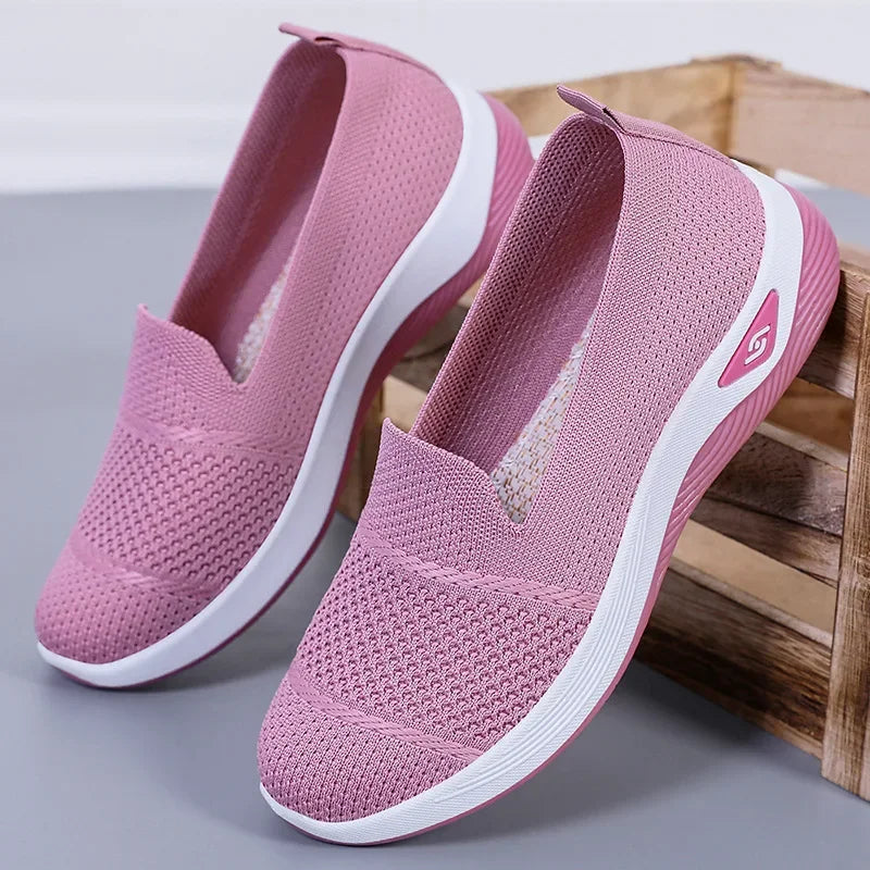 Women Work Shoes Comfortable for Work Spring Autumn Women Mesh Breathable Casual Slip on Platform Shoes Sneakers Women 36-41