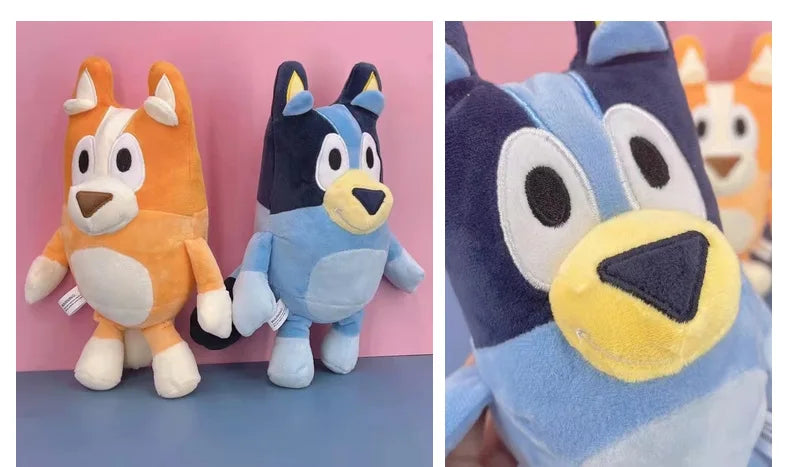 28cm Kawaii Anime Bluey Family Bingo Dog Music Figure Plush Toys Stuffed Animals Toy For Children Holiday Gifts