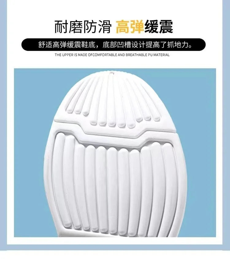 2025 new men's shoes, sports and trendy shoes, anti slip and casual running, fly woven breathable and comfortable white shoes
