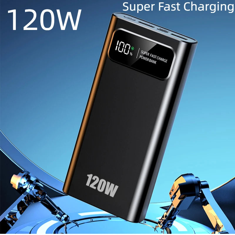 Xiaomi 200000mAh LED Digital Display Power Bank High Capacity 120W Super Fast Charging Portable External Battery For IPhone New