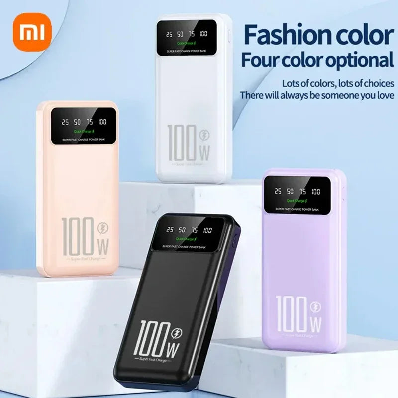 Xiaomi PowerBank 50000mAh High Capacity 100W Fast Charging Portable Charger emergercy Battery supply Powerbank for iPhone Huawei
