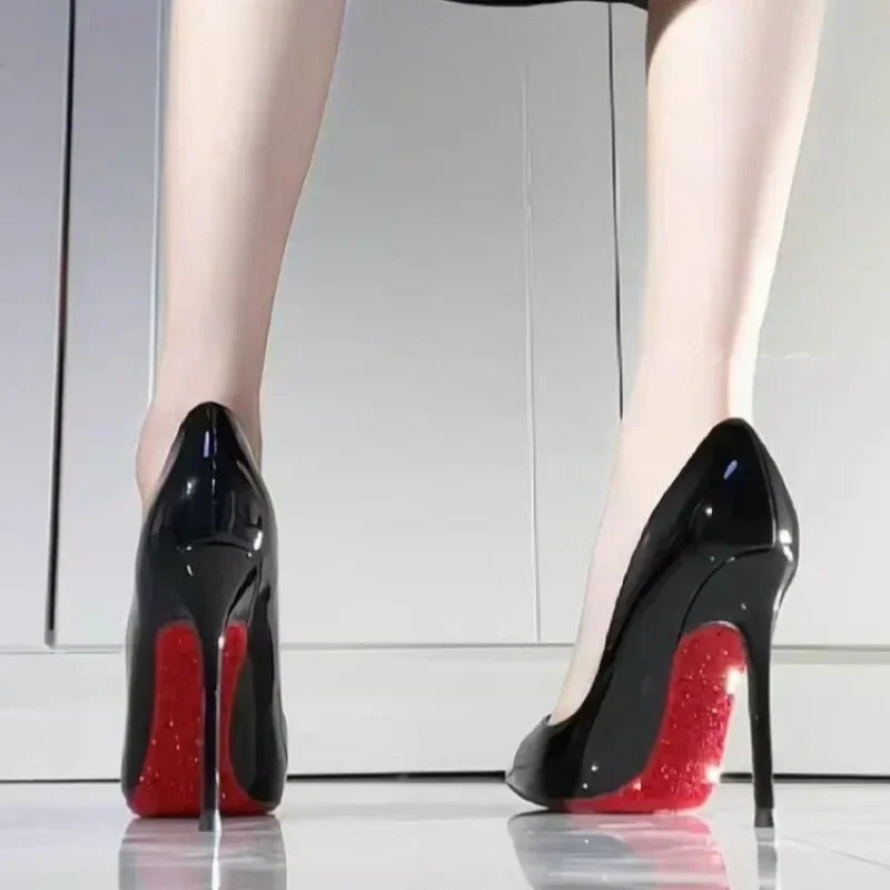 2025 New Hot Selling Solid Color Women's Single Shoes Pointed Toe Stiletto Heel Slip-on Party Banquet Fashion Women's Shoes