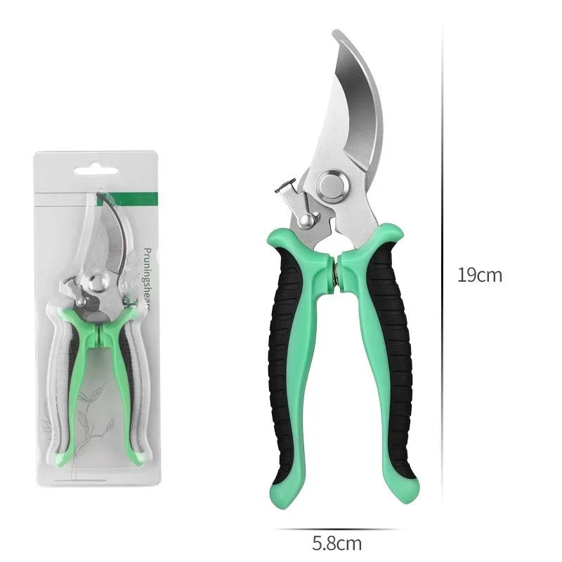 1Pcs Stainless Steel Pruning Shear Fruit-picking Scissors Labor Saving Gardening Plant Sharp Branch Pruners Protection