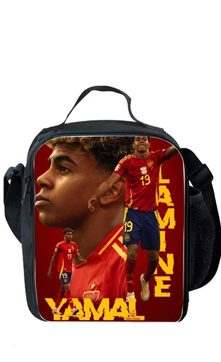 2025 Lamine Yamal Child School Backpack With Thermal Cooler Lunch Box Pencil Bags School Bags for Boys Girls Best Gift
