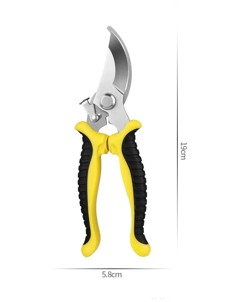 1Pcs Stainless Steel Pruning Shear Fruit-picking Scissors Labor Saving Gardening Plant Sharp Branch Pruners Protection