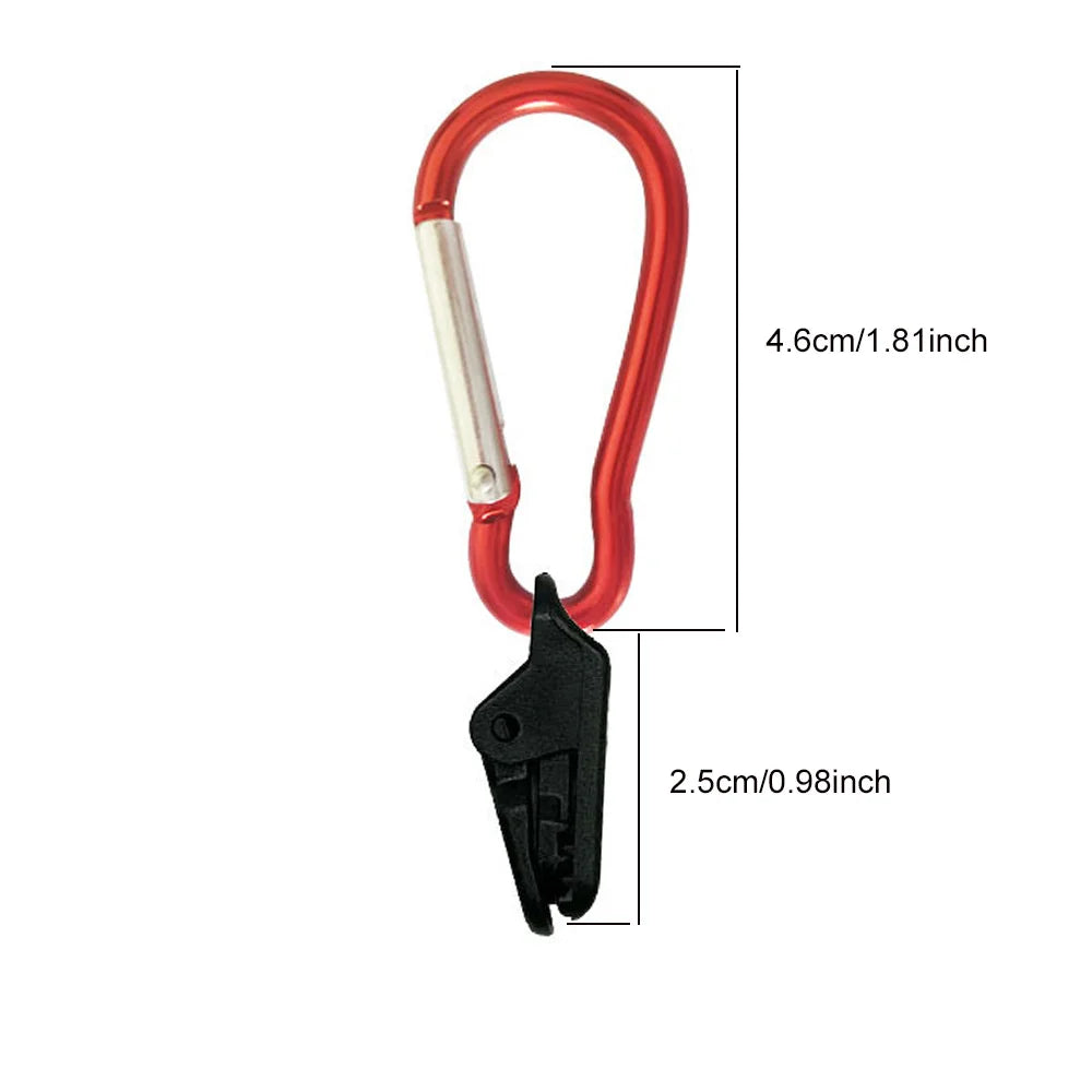 10 Pcs Windproof Clamp Set Survival Grommet Tent Clips Buckle Awning Tarp Fixed Outdoor Camping Tent Accessories Plastic Hook