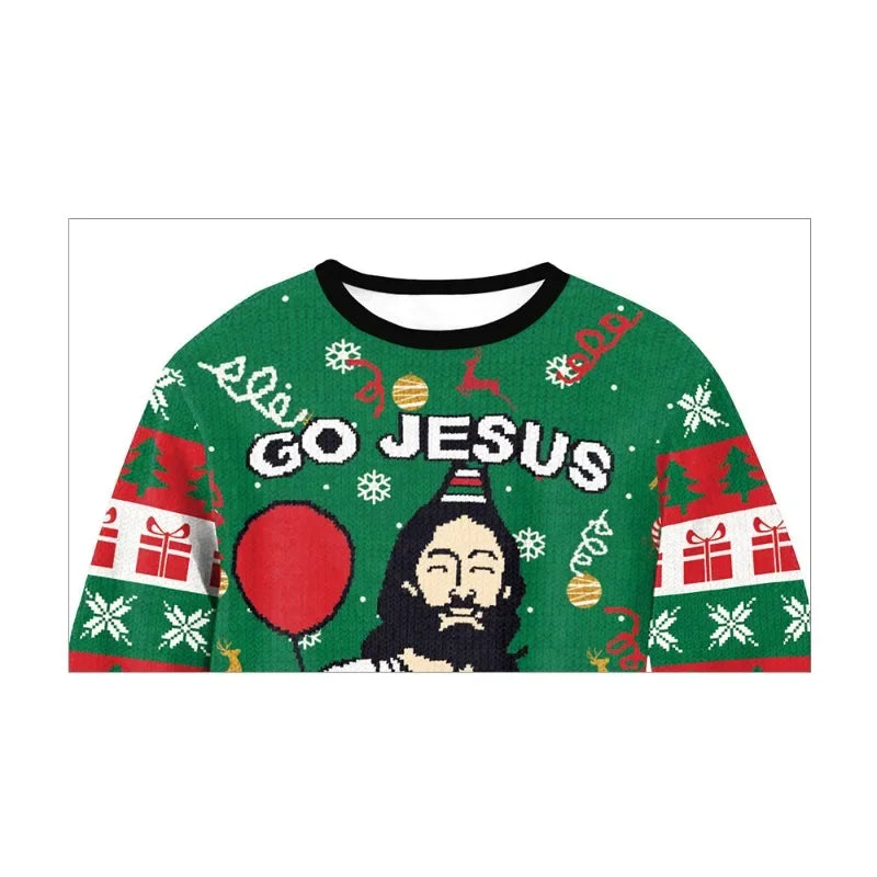 2025 New Printing Round Neck Long Sleeve Sweater Couple Costume Casual Round Neck Long Sleeve T-shirt Printed Suit
