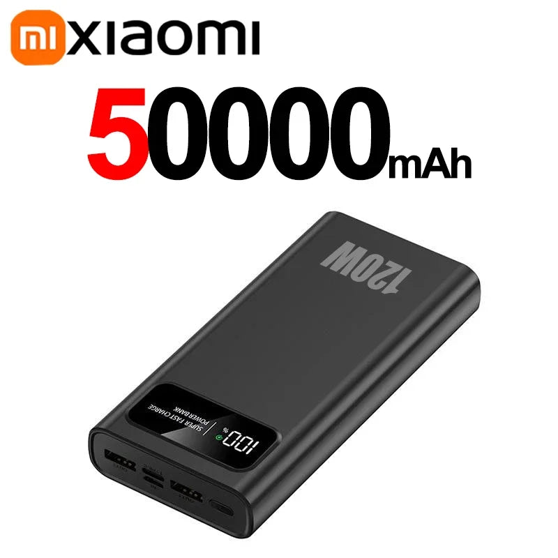 Xiaomi 200000mAh LED Digital Display Power Bank High Capacity 120W Super Fast Charging Portable External Battery For IPhone New