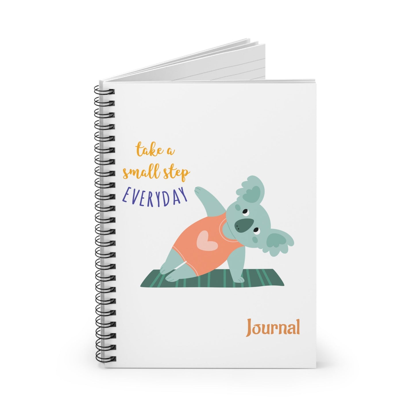 📓 A Safe Place for Your Soul to Speak Motivational Koala Journal - Take a Small Step Everyday, Cute Journal, Spiral Notebook, Gifts for Students, Positive Affirmation Diary - Metamorphosis Creations
