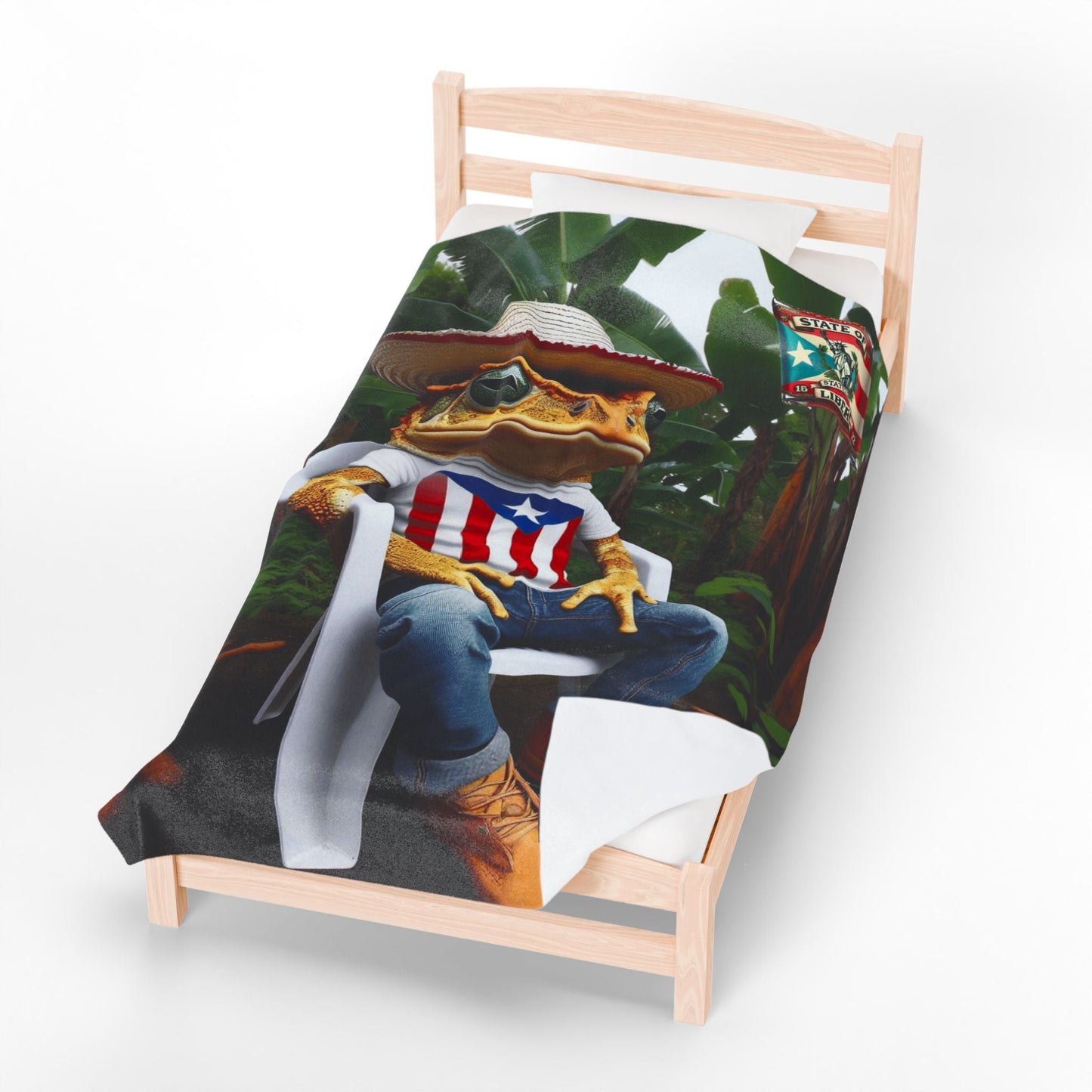 Abrazo Boricua en forma de manta Warmth from the Island, Wherever You Are Cozy Throw for Home, - Metamorphosis Creations