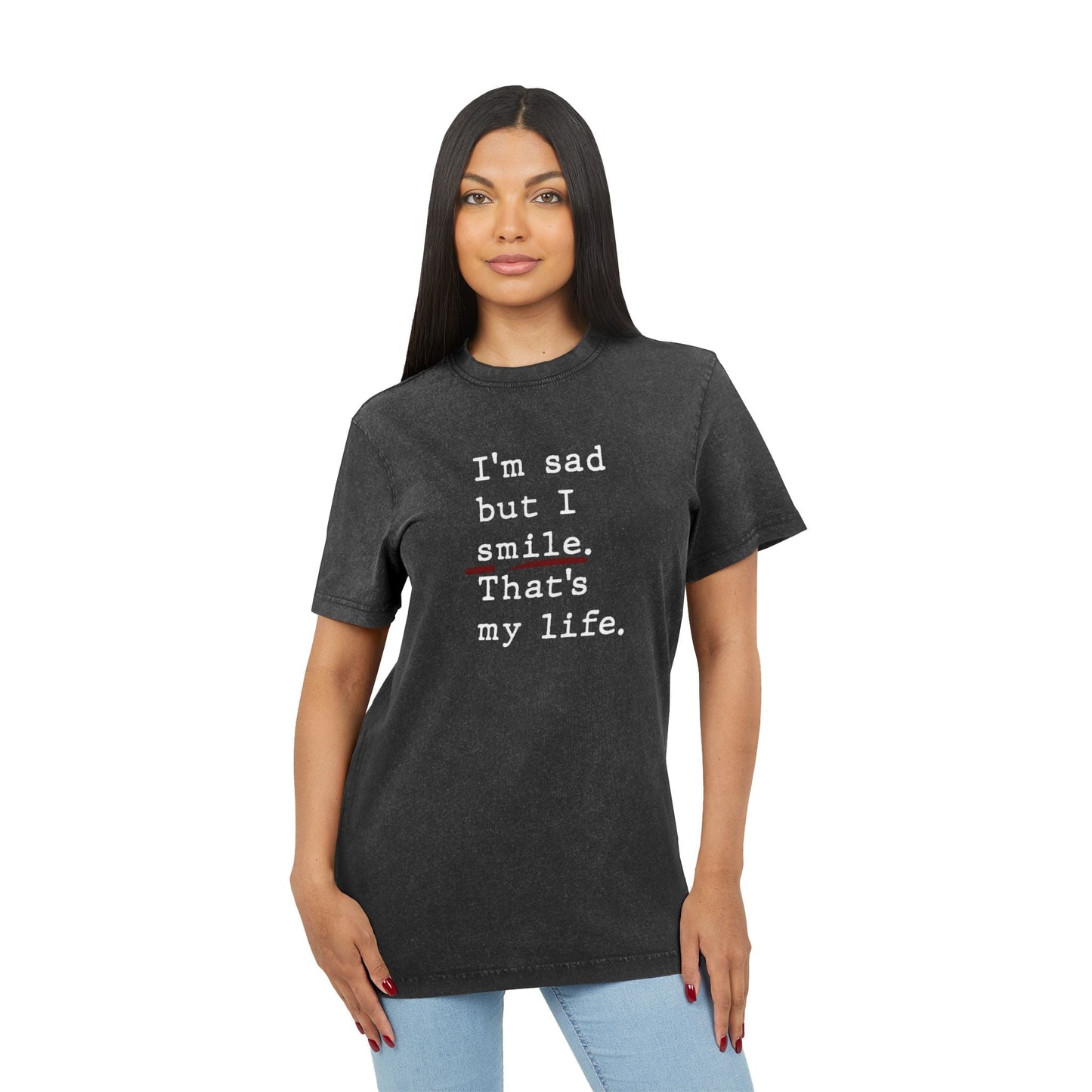 Acid Washed Graphic Tee: Casual Vibes, Perfect Gift for Friends, Everyday Wear, Layering Top, Self - Care Fashion - Metamorphosis Creations