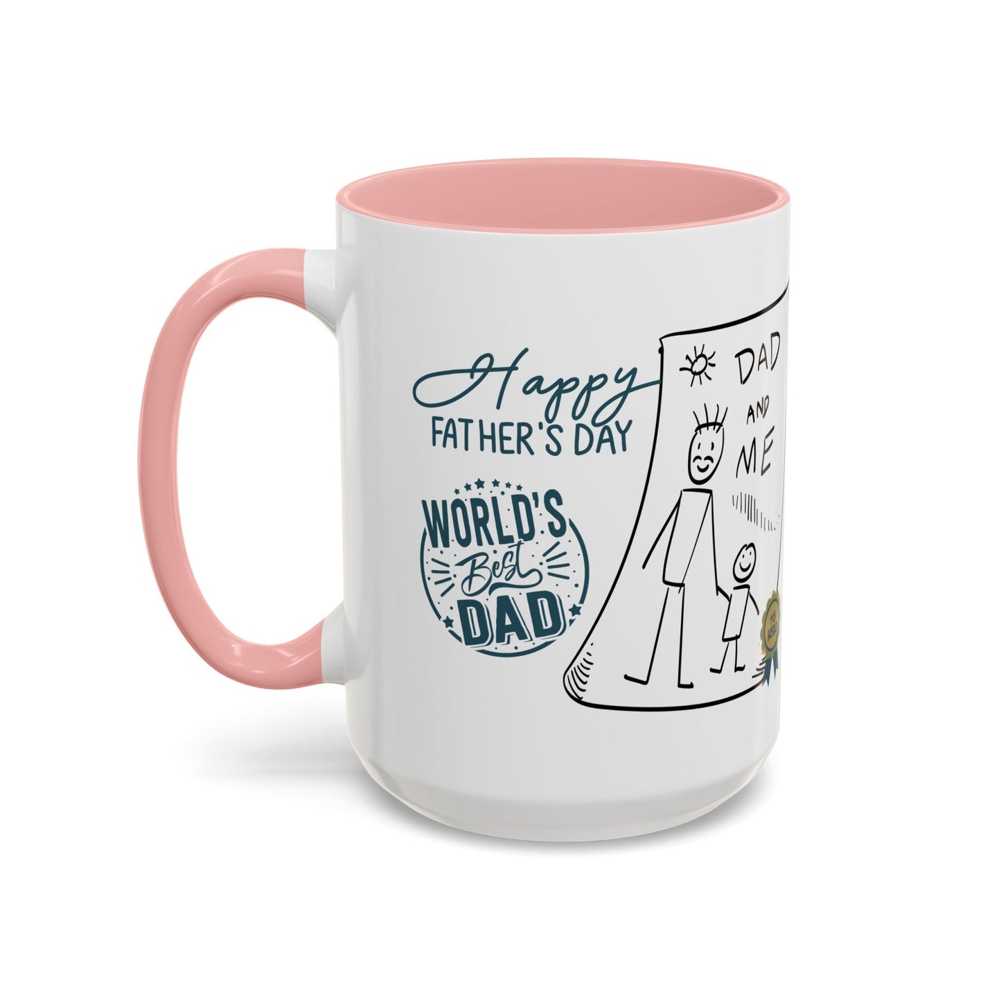 Best Dad Mug Masculine Design Mug Sentimental Fathers Gift Accent Coffee Mug (11, 15oz) - Metamorphosis Creations