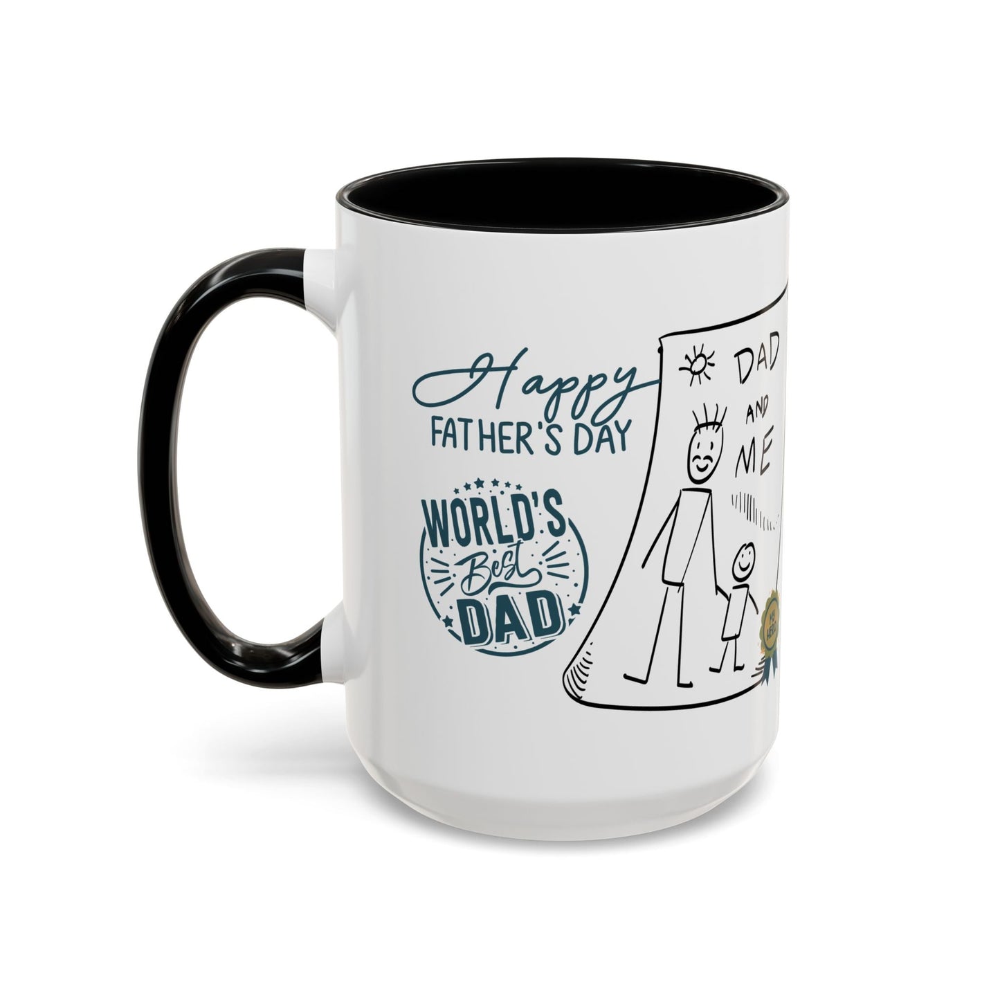 Best Dad Mug Masculine Design Mug Sentimental Fathers Gift Accent Coffee Mug (11, 15oz) - Metamorphosis Creations