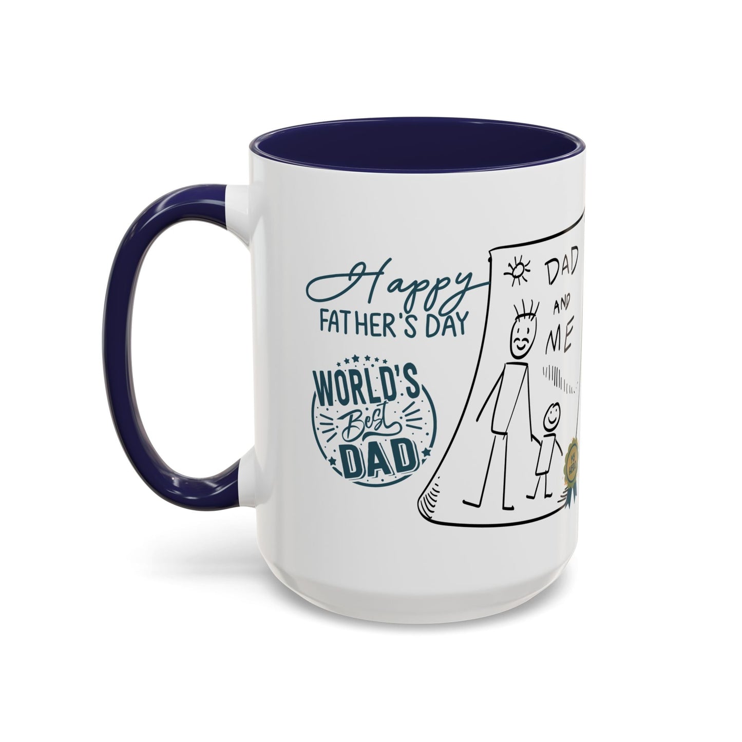 Best Dad Mug Masculine Design Mug Sentimental Fathers Gift Accent Coffee Mug (11, 15oz) - Metamorphosis Creations