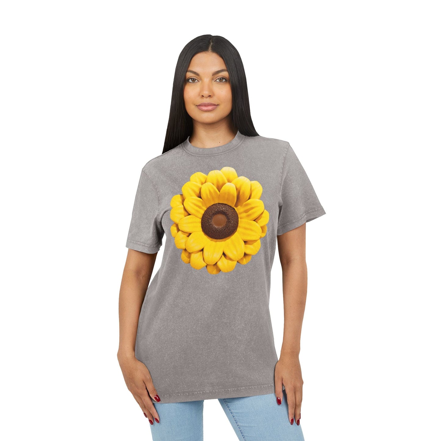 Bloom Boldly in Every Season Acid Washed Floral Tee, Vintage Style Shirt, Boho Chic Top, Gift for Her, Summer Fashion, Casual Everyday Wear - Metamorphosis Creations