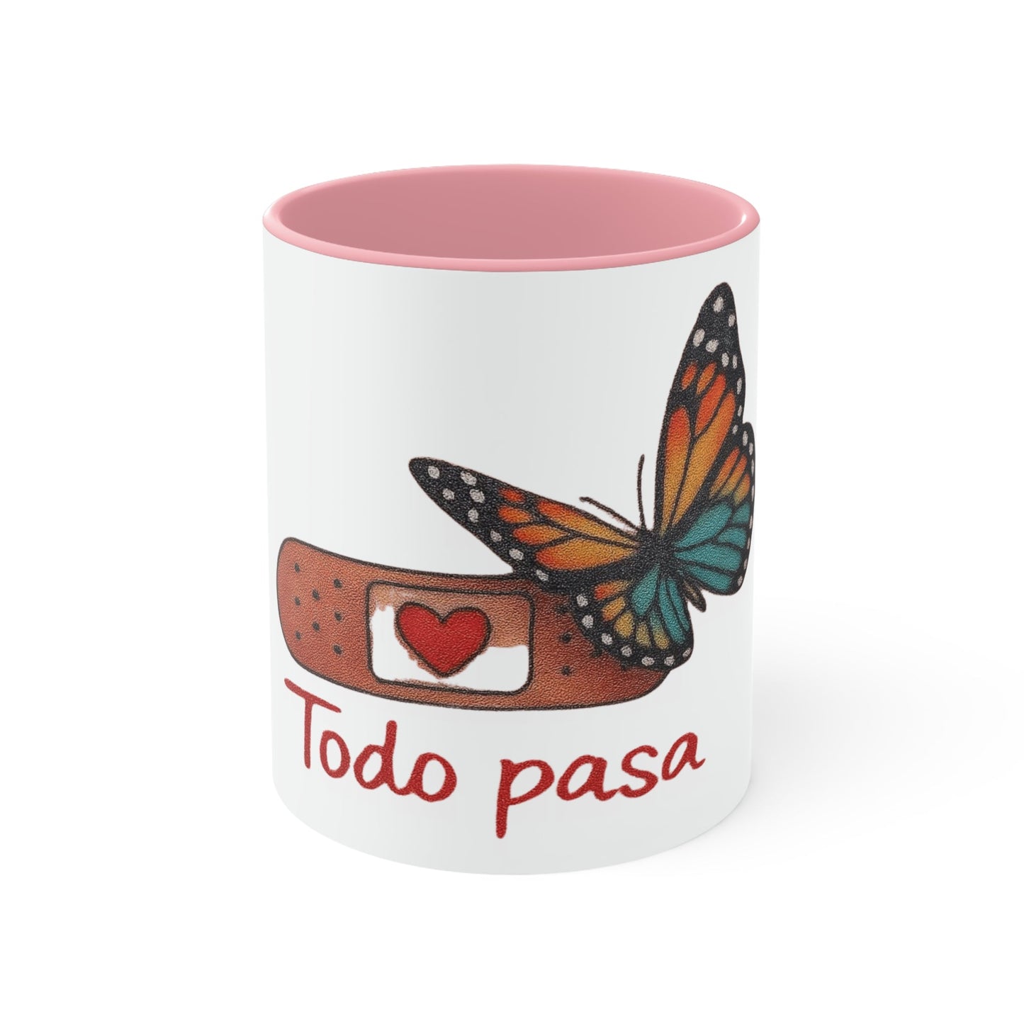 Boho Hippie Mugs for Free Spirits 🌞☕ Butterfly & Band - Aid Empowerment Mug - Inspirational Coffee Cup, Gift for Friends, Self - Care, Motivational, Encouragement, Home Decor - Metamorphosis Creations