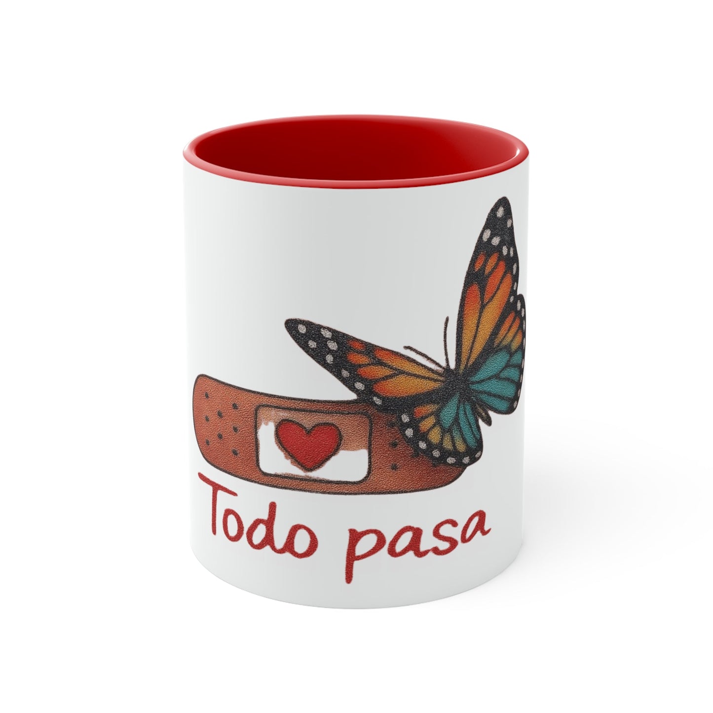 Boho Hippie Mugs for Free Spirits 🌞☕ Butterfly & Band - Aid Empowerment Mug - Inspirational Coffee Cup, Gift for Friends, Self - Care, Motivational, Encouragement, Home Decor - Metamorphosis Creations