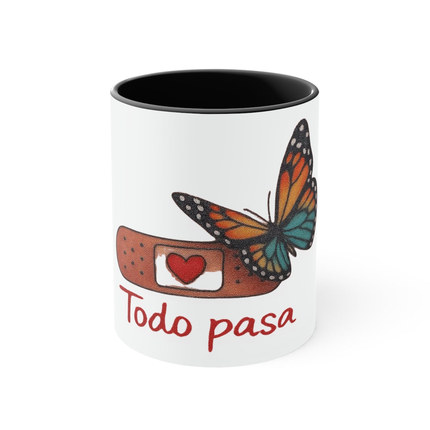 Boho Hippie Mugs for Free Spirits 🌞☕ Butterfly & Band - Aid Empowerment Mug - Inspirational Coffee Cup, Gift for Friends, Self - Care, Motivational, Encouragement, Home Decor - Metamorphosis Creations