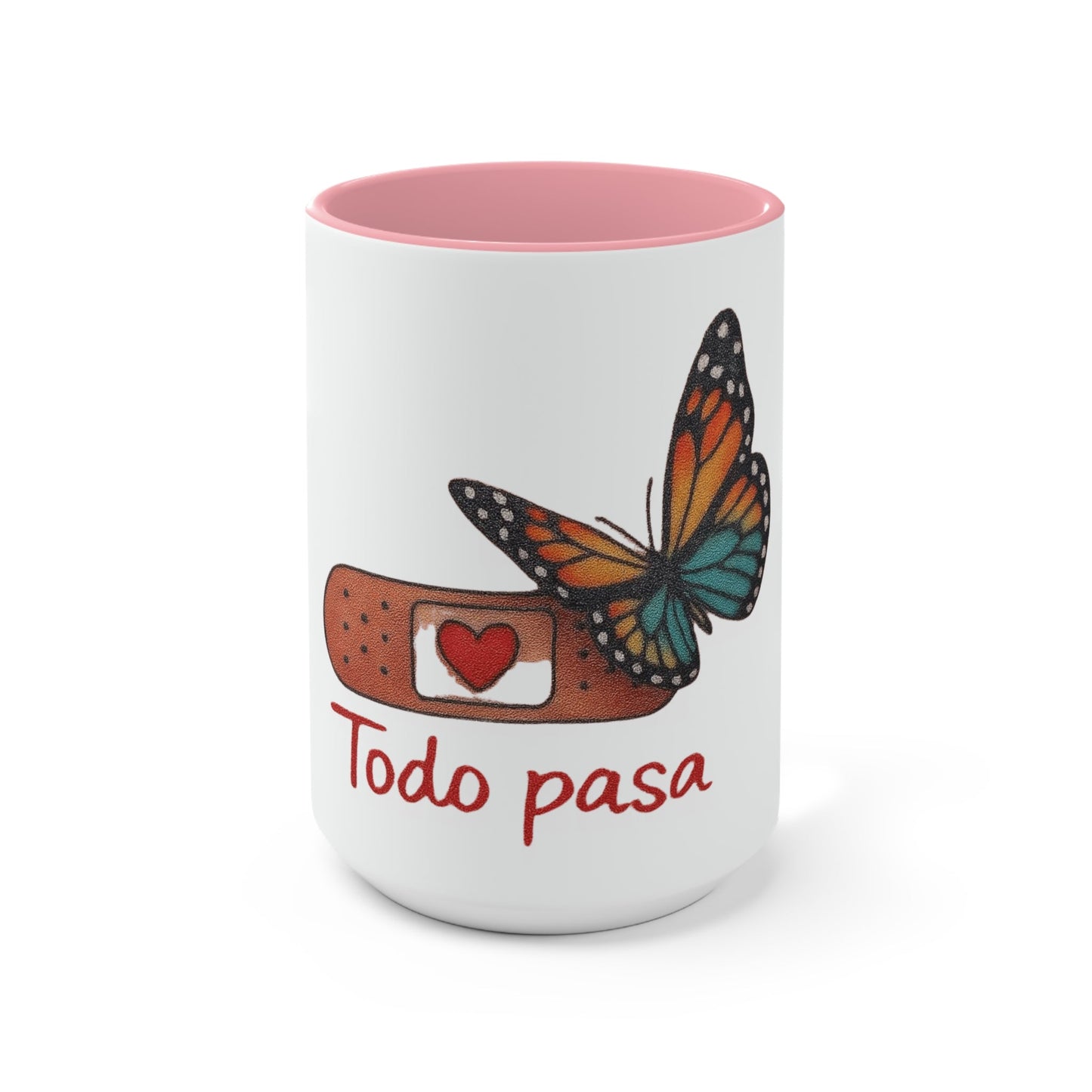 Boho Hippie Mugs for Free Spirits 🌞☕ Butterfly & Band - Aid Empowerment Mug - Inspirational Coffee Cup, Gift for Friends, Self - Care, Motivational, Encouragement, Home Decor - Metamorphosis Creations
