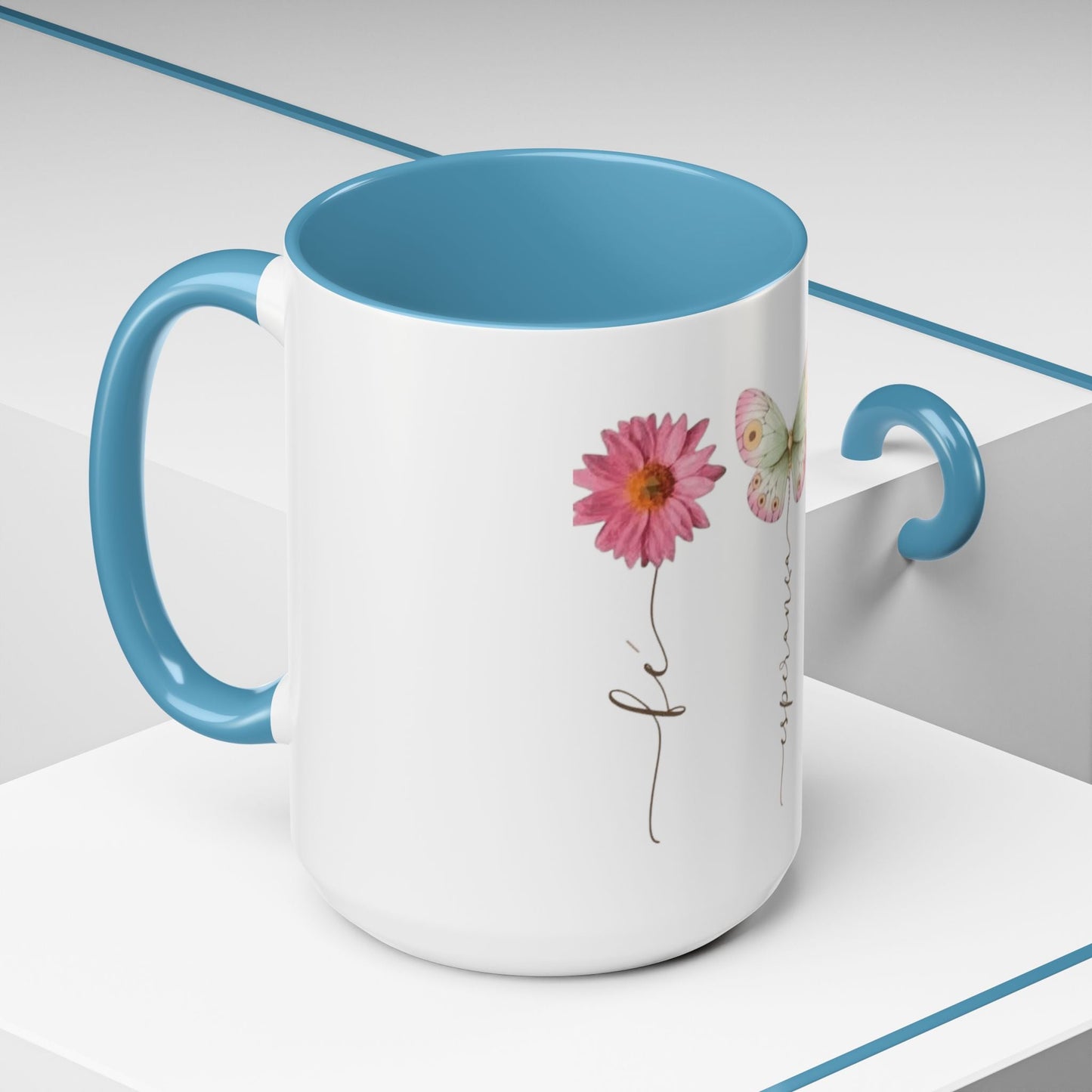 Boho Hippie Mugs for Free Spirits Inspirational Accent Coffee Mug, Flower & Butterfly Design, Hopeful Gift, Morning Coffee, Floral Tea Cup - Metamorphosis Creations