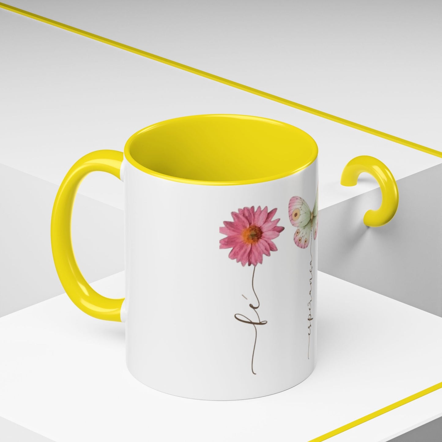 Boho Hippie Mugs for Free Spirits Inspirational Accent Coffee Mug, Flower & Butterfly Design, Hopeful Gift, Morning Coffee, Floral Tea Cup - Metamorphosis Creations