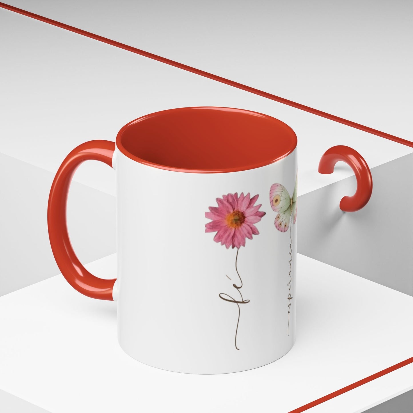 Boho Hippie Mugs for Free Spirits Inspirational Accent Coffee Mug, Flower & Butterfly Design, Hopeful Gift, Morning Coffee, Floral Tea Cup - Metamorphosis Creations