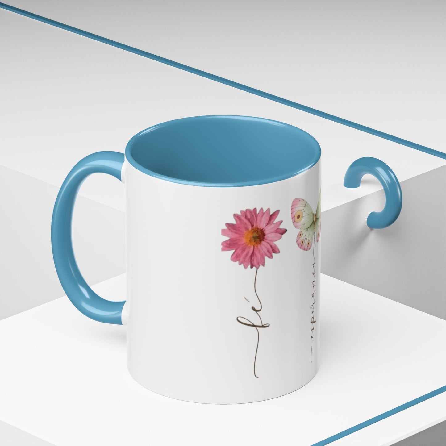 Boho Hippie Mugs for Free Spirits Inspirational Accent Coffee Mug, Flower & Butterfly Design, Hopeful Gift, Morning Coffee, Floral Tea Cup - Metamorphosis Creations