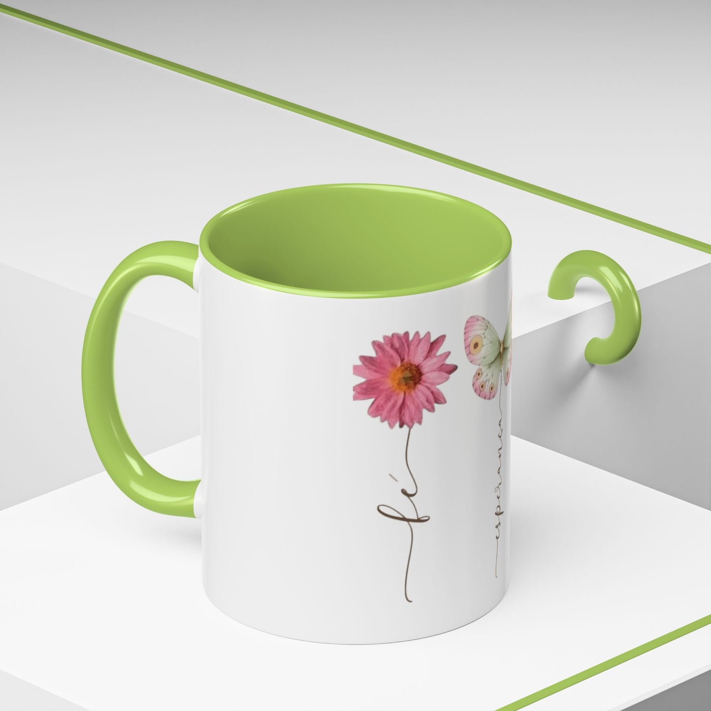 Boho Hippie Mugs for Free Spirits Inspirational Accent Coffee Mug, Flower & Butterfly Design, Hopeful Gift, Morning Coffee, Floral Tea Cup - Metamorphosis Creations