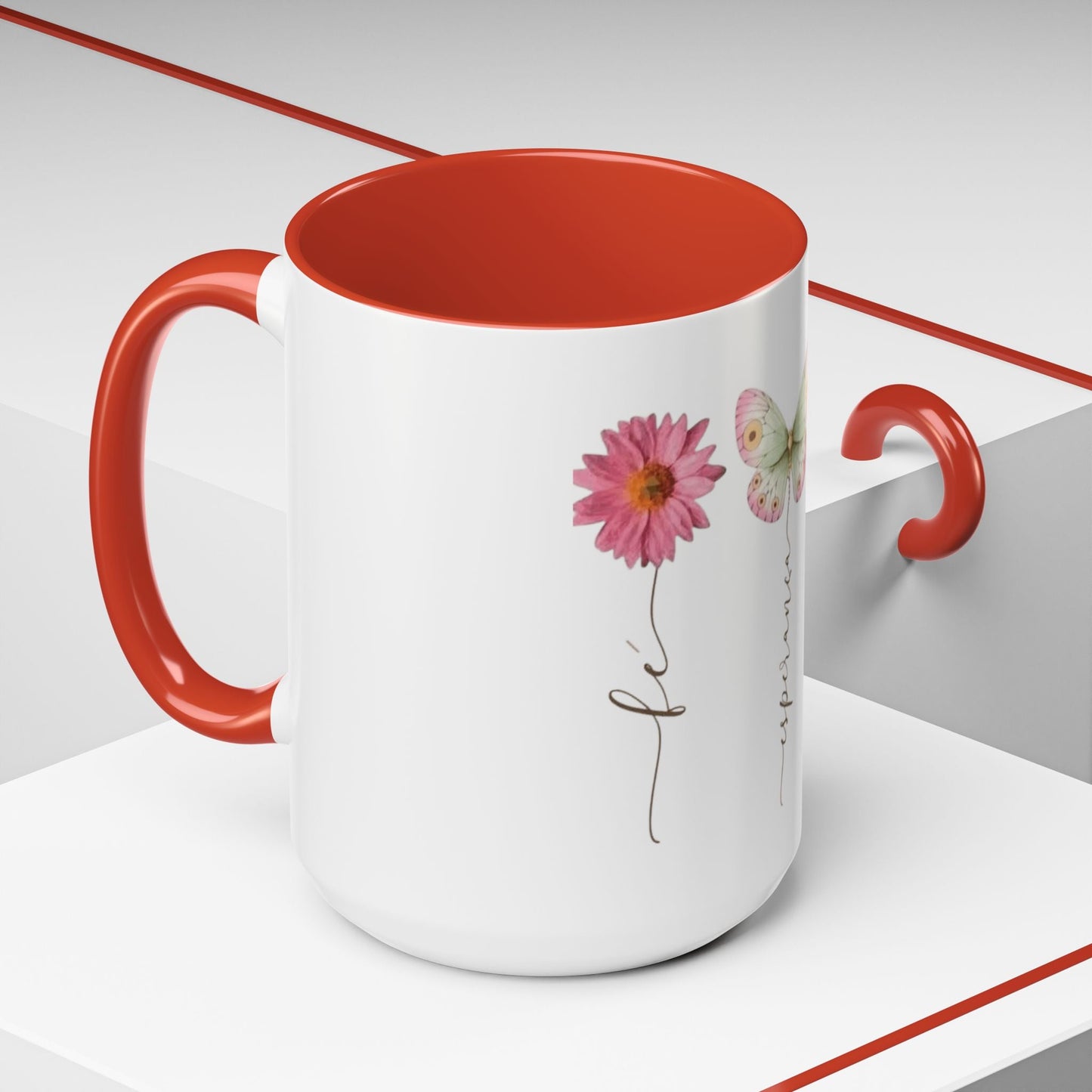 Boho Hippie Mugs for Free Spirits Inspirational Accent Coffee Mug, Flower & Butterfly Design, Hopeful Gift, Morning Coffee, Floral Tea Cup - Metamorphosis Creations