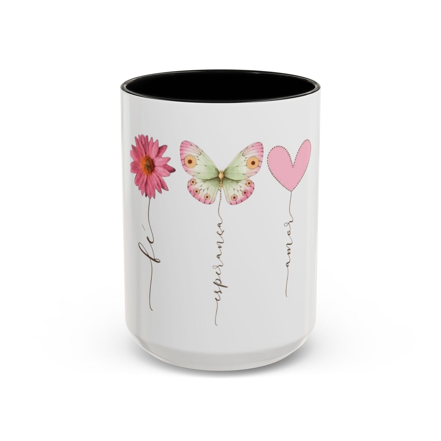 Boho Hippie Mugs for Free Spirits Inspirational Accent Coffee Mug, Flower & Butterfly Design, Hopeful Gift, Morning Coffee, Floral Tea Cup - Metamorphosis Creations