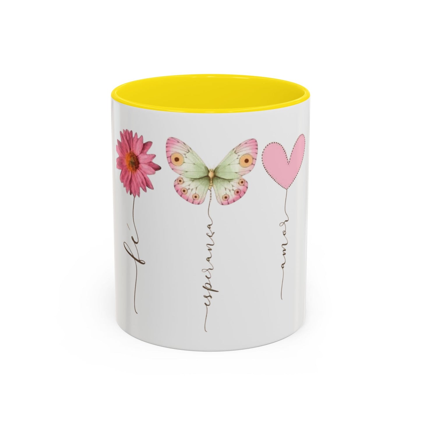 Boho Hippie Mugs for Free Spirits Inspirational Accent Coffee Mug, Flower & Butterfly Design, Hopeful Gift, Morning Coffee, Floral Tea Cup - Metamorphosis Creations