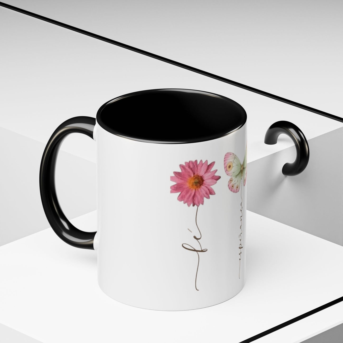 Boho Hippie Mugs for Free Spirits Inspirational Accent Coffee Mug, Flower & Butterfly Design, Hopeful Gift, Morning Coffee, Floral Tea Cup - Metamorphosis Creations