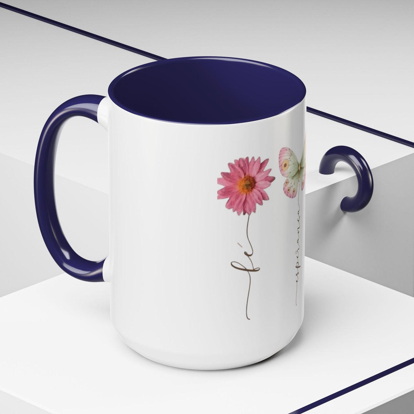 Boho Hippie Mugs for Free Spirits Inspirational Accent Coffee Mug, Flower & Butterfly Design, Hopeful Gift, Morning Coffee, Floral Tea Cup - Metamorphosis Creations