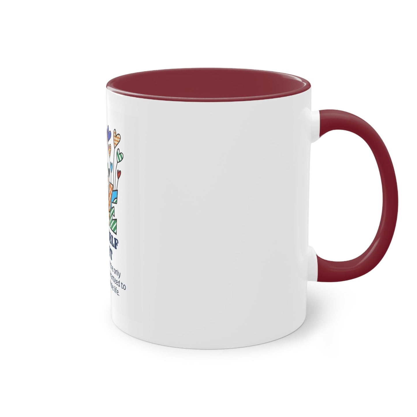 Boho Hippie Mugs for Free Spirits Inspirational Two - Tone Coffee Mug, Love Yourself First, Self - Care Gift, Motivation Mug, Affirmation Drinkware - Metamorphosis Creations
