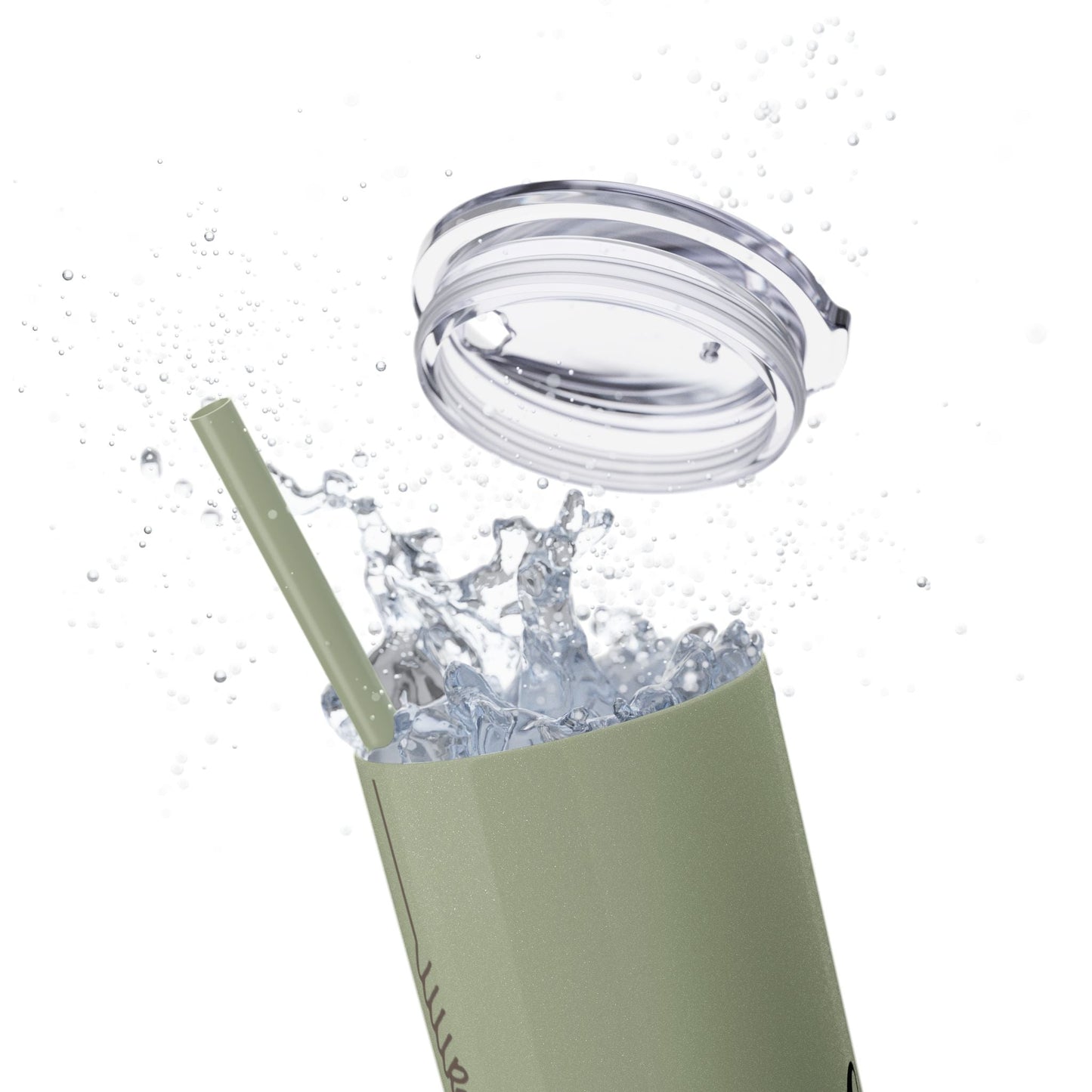 Boho Hippie Mugs for Free Spirits Skinny Tumbler with Straw, 20oz - Metamorphosis Creations
