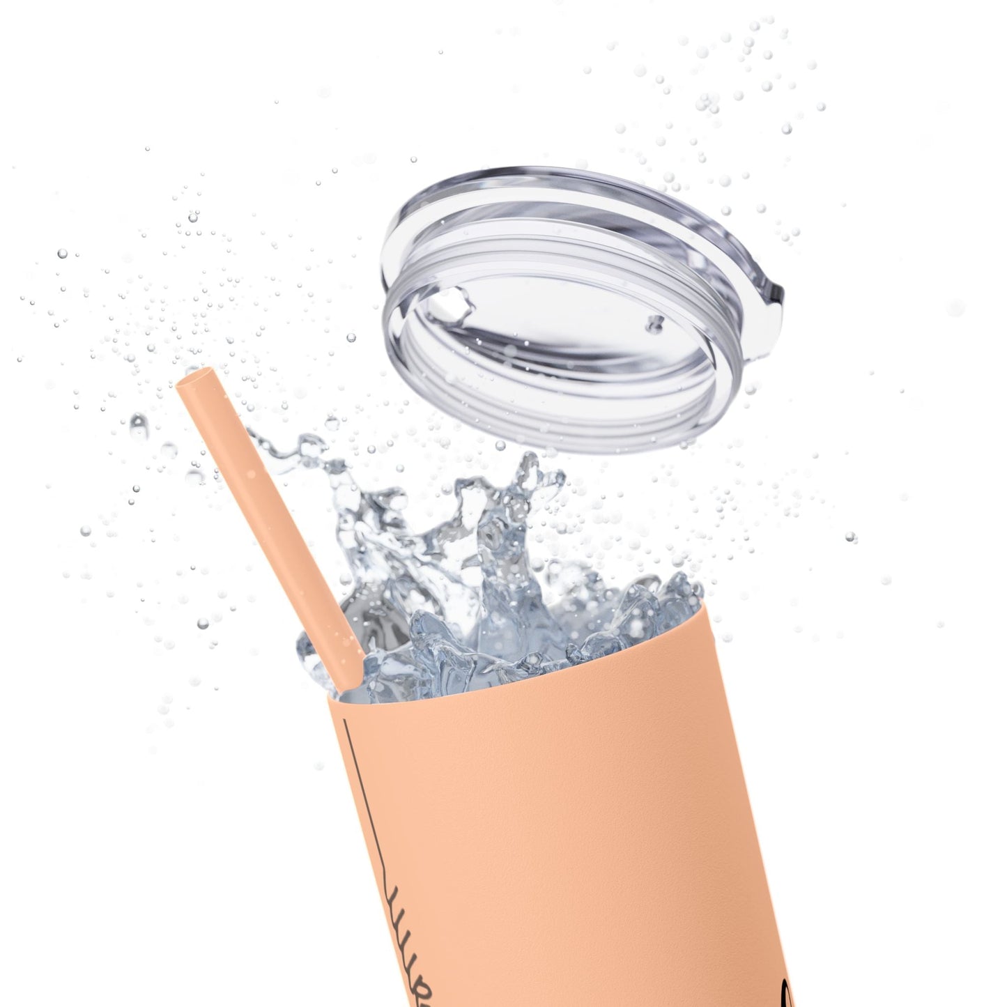 Boho Hippie Mugs for Free Spirits Skinny Tumbler with Straw, 20oz - Metamorphosis Creations